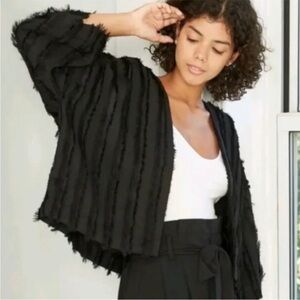 Black Fringed Women's Sweater